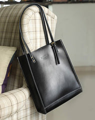 Stylish LEATHER WOMEN Vertical Tote BAG Handmade Cute Shopper Tote Purses FOR WOMEN