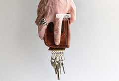 Genuine leather billfold wallet leather men billfold vintage key wallet for men