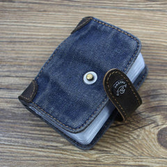 Blue Denim Mens Bifold billfold Wallet Jean Card Holder Card Wallet For Men