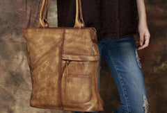Handmade Leather handbag tote purse shoulder bag for women leather shopper bag - EverHandmade