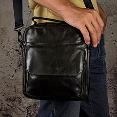 Small Leather Mens SIDE BAGs COURIER BAG Messenger Bag Shoulder Bag for Men