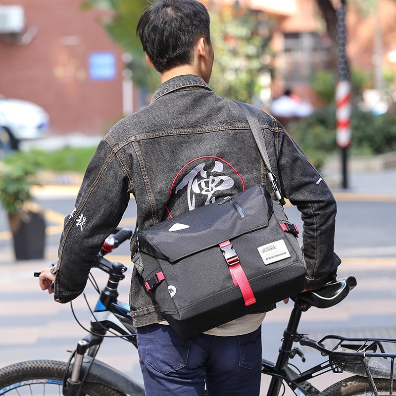 Trendy Nylon Cloth Mens Motorcycle Bag Postman Bag Messenger Bag Side Bag For Men