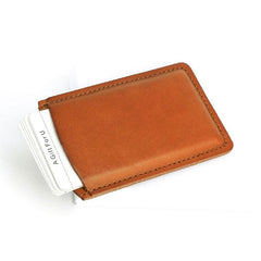 Leather Mens Slim Card Wallet Front Pocket Wallet Small Change Wallets for Men
