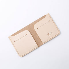 Handmade Leather Slim Coffee Red Womens Mens Bifold Small Wallet billfold Wallets for Men