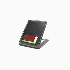 Cool Leather Mens Slim License Wallet Front Pocket Wallet Slim Card Wallet for Men