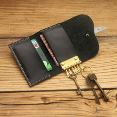 Cute LEATHER Womens Small Card Key Wallet Leather Key Wallet FOR Women