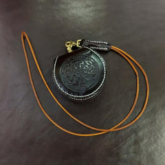 Cool Leather Brown Men's Womens Coin Holder Black Wristlet Change Wallet Coin Case For Men