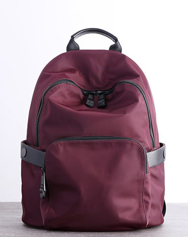 Womens Nylon Backpack Best Satchel Backpack Purse Nylon Red School Rucksack for Ladies