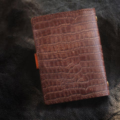 Brown Handmade Leather A7 Journal Travel Notepad Brown Notebook For Men