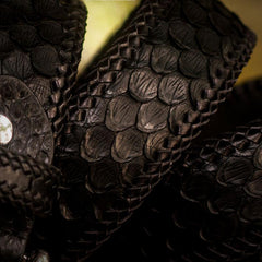 Handmade Black Leather Mens Belts Custom Cool Leather Men Belt for Men