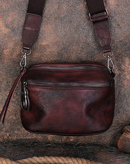 Vintage Black Gray Leather Womens Saddle Shoulder - Bill Slots Detail