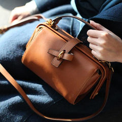 Mini Leather Crossbody Bag Bucket Style Purse - Annie Jewel