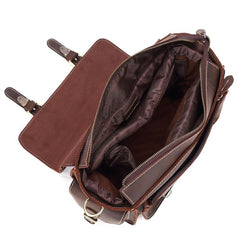 Vintage Leather Men's Shoulder Camera Bag Shoulder SLR Side Bag Briefcase For Men
