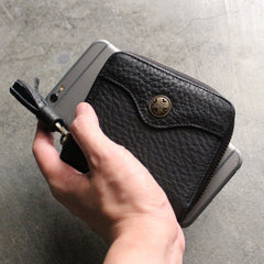 Cute LEATHER Womens Small Wallet Bifold Zipper Small Wallet FOR Women