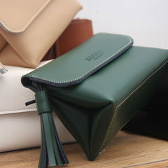 Cute LEATHER WOMEN Triangular SHOULDER BAG Stylish Crossbody Purse FOR WOMEN