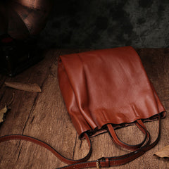 Dark Brown Leather Handbag Tote Shopper Bag Shoulder Tote Purse For Women