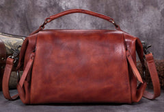 Genuine Leather Handbag Vintage Crossbody Bag Shoulder Bag Purse For Women - EverHandmade
