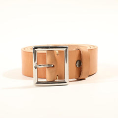 Genuine Leather Vintage Simple Leather Belt Mens - Open View