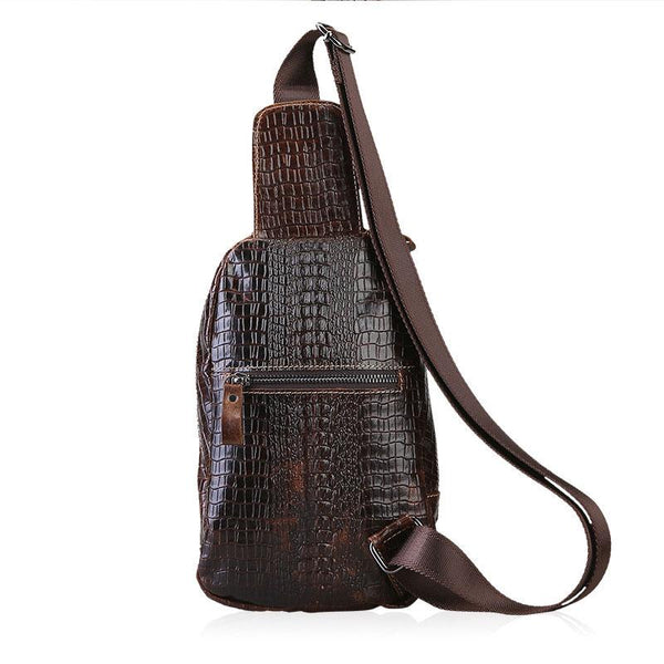 Cool Sling Crossbody Backpack For Men Leather Sling Bag Mens One Shoulder Backpa FY01692022