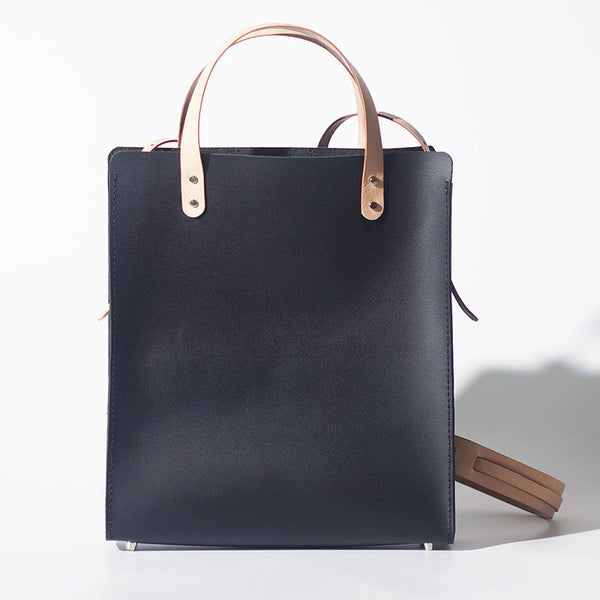Handmade Leather Black Womens Tote Purse Handbag Tote Shopper Bag for Women GH05191006