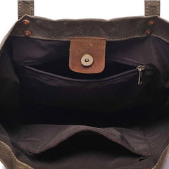 Mens Waxed Canvas Tote Bag Canvas Shopper Bags Canvas Shoulder Bags for Men