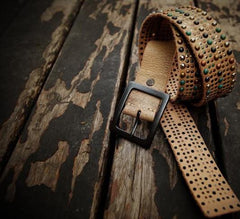 Handmade Genuine Leather Mens Belt Custom Cool Leather Men Black Belts for Men