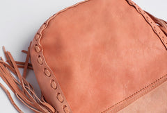 Stlyish WOMENs LEATHER Tassels Shoulder Bag Saddle Crossbody Purse With tassels