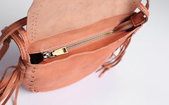 Stlyish WOMENs LEATHER Tassels Shoulder Bag Saddle Crossbody Purse With tassels