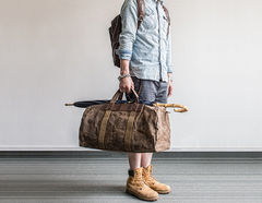 Canvas Mens Weekender Bag Travel Bag Duffle Bags Overnight Bag Holdall Bag for men