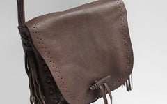 Stlyish WOMENs LEATHER Tassels Shoulder Bag Saddle Crossbody Purse With tassels