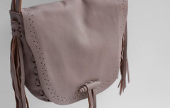 Stlyish WOMENs LEATHER Tassels Shoulder Bag Saddle Crossbody Purse With tassels