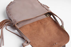 Stlyish WOMENs LEATHER Tassels Shoulder Bag Saddle Crossbody Purse With tassels