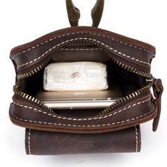 Vintage Mens Leather Belt Pouch Small Belt Cases Small Hip Pouch Waist Bag for Men