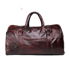 Vintage Leather Mens Large Weekender Bag Travel Bag Duffle Bags