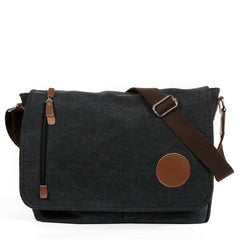 Cool Casual Canvas Womens Mens Side Bag 14'' Shoulder Bag Khaki Messenger Bag For Men