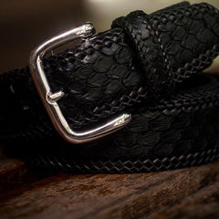 Handmade Black Leather Mens Belts Custom Cool Leather Men Belt for Men
