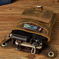 Cool Biker Leather Drop Leg Bag Mens Belt Pouch Waist Bag Shoulder Bag for Men