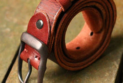 Genuine Leather Mens Leather Men Brown Black Belt for Men Cool Leather Belt - EverHandmade
