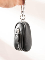 Black Leather Mens Small Car Key Wallets Brown Key Holder Car Key Pouch For Men