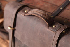 Handmade Cool leather mens Briefcases vintage laptop Briefcase Business Briefcase - EverHandmade