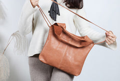 Handmade Genuine Leather Handbag Tote Bag Shopper Bag Shoulder Bag Purse For Women
