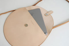 Handmade Leather crossbody purse bag beige purse for women leather bag