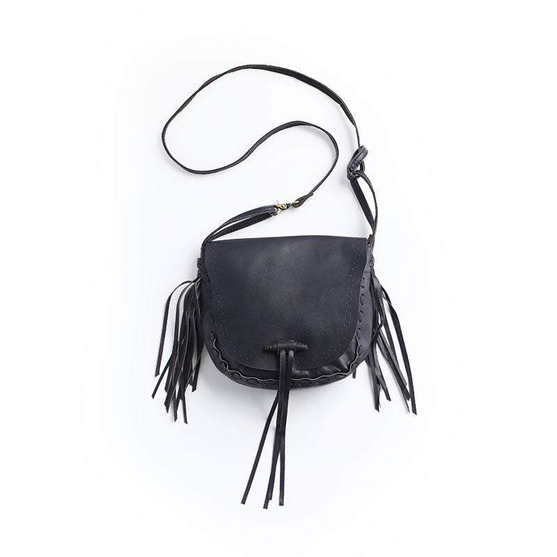 Vintage Tassel Crossbody Bag, Retro Bohemian Shoulder Bag, Women's Hippie Fringe Handbag & Purse