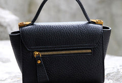 Handmade Leather Vintage Mens Black Handbag Shoulder Bag for women