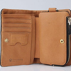 Handmade Leather Mens Chain Biker Wallet Cool Leather Wallet Wrist Wallets for Men