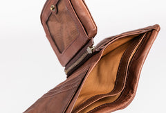 Handmade Genuine Leather Wallet billfold Leather Wallet Slim Bifold Wallet Bag For Women - EverHandmade