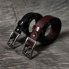 Cool Black Punk Leather Star Metal Rock Belt Motorcycle Belt Leather Belt For Men