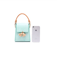 lovely Handmade Leather Womens Mini Purse Makeup Handbags Shoulder Bags for Women