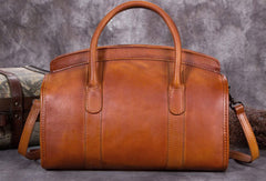 Genuine Leather Handbag Briefcase Bag Vintage Crossbody Bag Shoulder Bag Purse For Women Mens - EverHandmade