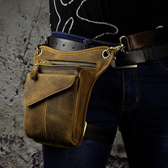 Leather Belt Pouches for Men Leg Drop Bag waist BAG Shoulder Bag For Men